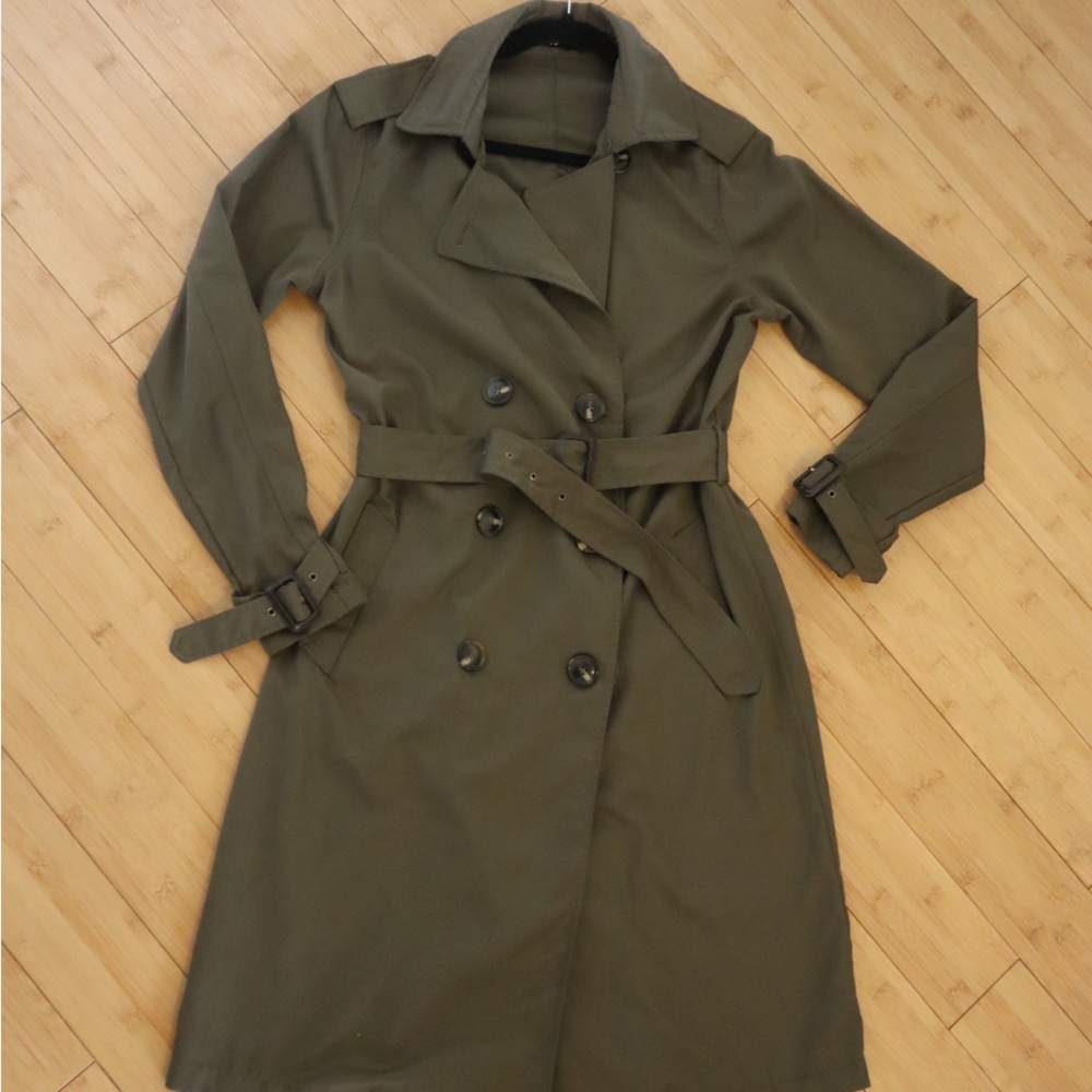 Rehab Olive Trench Coat S